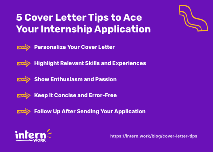 5 Cover Letter Tips to Ace Your Internship Application