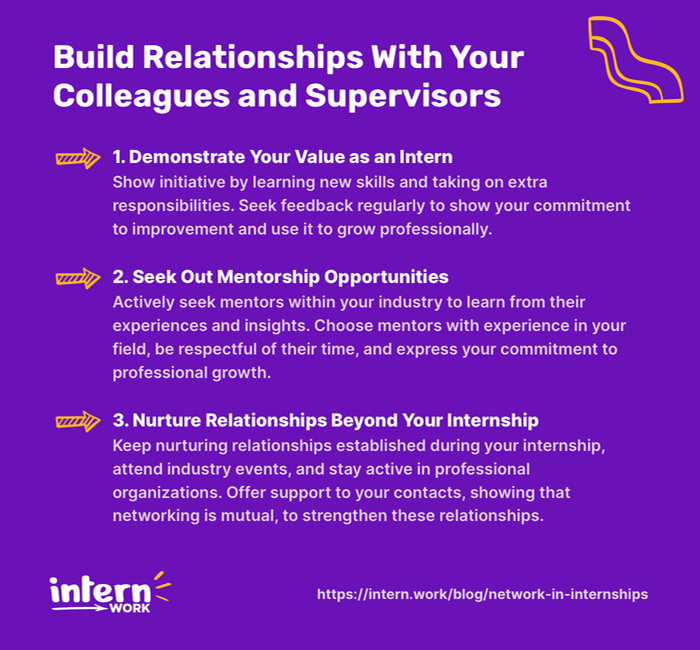 Build Relationships With Your Colleagues and Supervisors