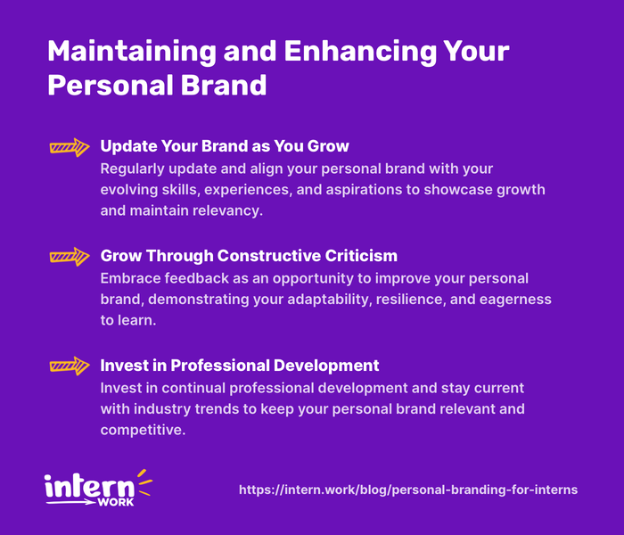 Maintaining and Enhancing Your Personal Brand